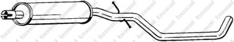 Глушник середня частина AUDI A3 (03-12), SEAT Altea (04-10), SEAT Leon (05-12), SEAT Toledo (04-09), VW Golf (281-641) BOSAL 281641