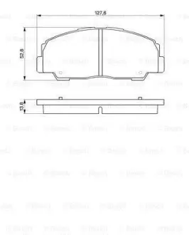 Колодки гальмівні дискові DAIHATSU Rocky/Rugger \'\'F \'\'2.2-2.8 \'\'93-02 ="" BOSCH 0986424297