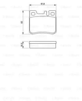 Гальмівні колодки дискові ROBERT BOSCH 0986424358