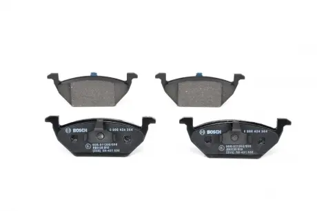 Колодки гальмівні (передні) VW Caddy 03- (вушка вверх) BOSCH 0 986 424 364
