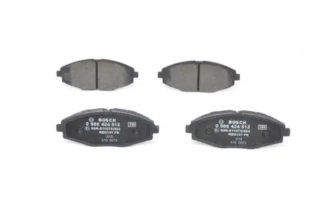 Колодки гальмівні дискові CHEVROLET/DAEWOO Lanos/Matiz \'\'F \'\'0.8-1.5 \'\'>>05 ="" BOSCH 0986424512