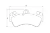 Колодки гальмівні (передні) Porsche Cayenne/VW Touareg 02-10 (Brembo) (190x99,1) BOSCH 0 986 424 740 (фото 2)