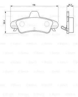 Колодки гальмівні (задні) Ford Mondeo 96-00 BOSCH 0 986 424 744