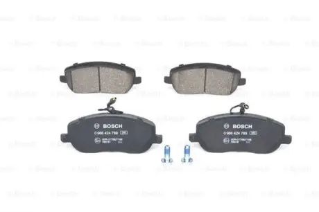 Колодки гальмівні (передні) Citroen C8 02-/Jumpy/Fiat Scudo/Peugeot Expert 95-06/807 02- (+датчики) BOSCH 0 986 424 789