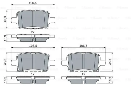 Колодки гальмівні (задні) Opel Insignia B 17- BOSCH 0 986 424 870