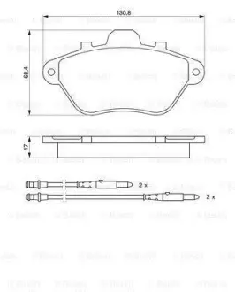 Гальмівні колодки дискові ROBERT BOSCH 0986460950