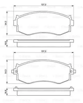 Гальмівні колодки дискові ROBERT BOSCH 0986461121