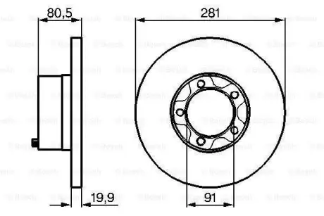 Диск гальмівний VW Serie LT F ="" BOSCH 0986478138