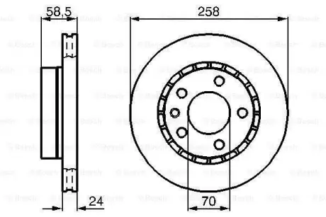 Диск гальмівний OPEL Omega \'\'F ="" BOSCH 0986478265
