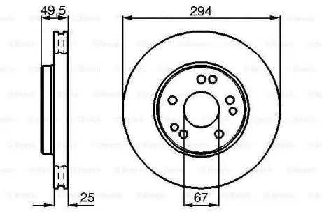 Диск гальмівний BOSCH 0986478428