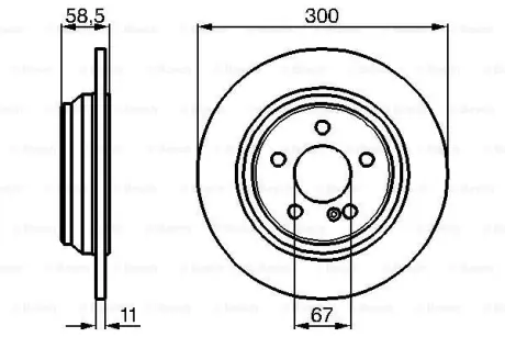 Диск гальмівний MB W220 \'\'R ="" BOSCH 0986478472