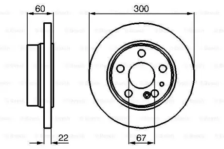 Диск гальмівний MB W140 W220 R ="" BOSCH 0986478566