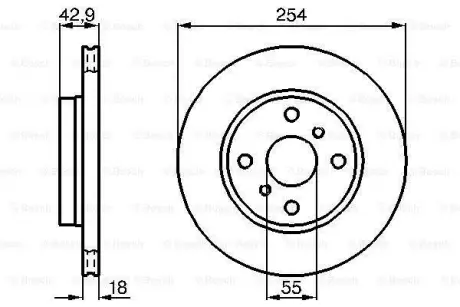 A_Диск гальмівний TOYOTA Paseo,Sera 1,5 88-99 ="" BOSCH 0986478585