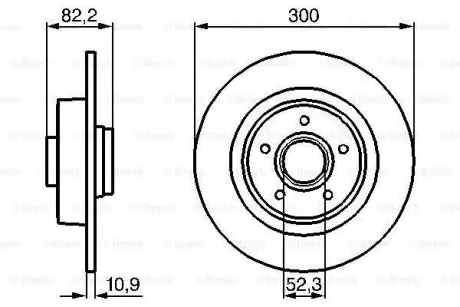 Диск гальмівний RENAULT \'\'R \'\'2.0-3.5 \'\'02-09 - знято з вир-ва ="" BOSCH 0986478971