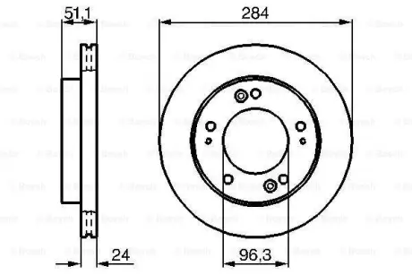 Гальмівний диск ROBERT BOSCH 0986479020