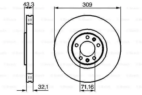 Диск гальмівний BOSCH 0 986 479 027