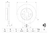 A_Диск гальмівний TOYOTA Yaris P1 \'\'F \'\'99-05 ="" BOSCH 0986479244 (фото 5)