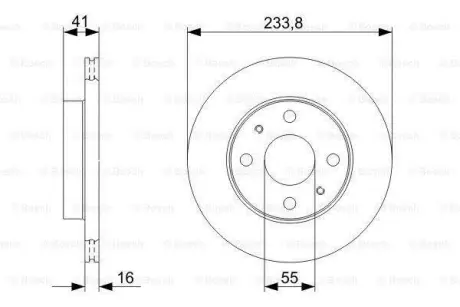 Диск гальмівний BOSCH 0 986 479 352
