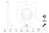 Диск гальмівний (передній) Hyundai Tucson/i30 2.0 CRDi 04-/Kia Cee\&#039;d 06- (280x26) BOSCH 0 986 479 368 (фото 5)