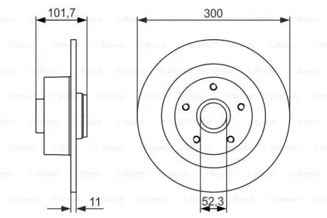 Диск гальмівний BOSCH 0 986 479 573