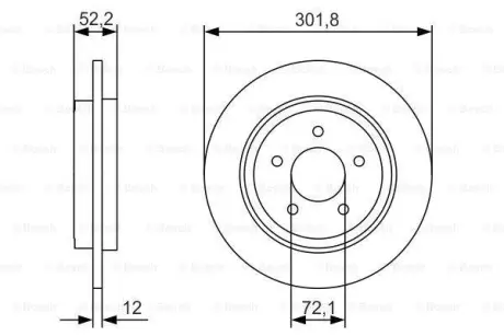 Гальмівний диск ROBERT BOSCH 0986479A53