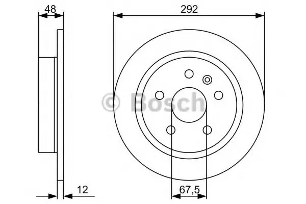 Диск гальмівний задн лів/прав CHEVROLET MALIBU OPEL INSIGNIA A, INSIGNIA A COUNTRY SAAB 9-5 1.4-2.8 07.08- 0 986 479 C73 BOSCH 0986479C73 (фото 1)