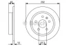 Диск гальмівний задн лів/прав CHEVROLET MALIBU OPEL INSIGNIA A, INSIGNIA A COUNTRY SAAB 9-5 1.4-2.8 07.08- 0 986 479 C73 BOSCH 0986479C73 (фото 1)