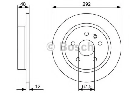 Диск гальмівний задн лів/прав CHEVROLET MALIBU OPEL INSIGNIA A, INSIGNIA A COUNTRY SAAB 9-5 1.4-2.8 07.08- 0 986 479 C73 BOSCH 0986479C73