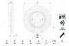 Диск гальмівний HYUNDAI/KIA Santa Fe/Sorento \'\'F \'\'09>> ="" BOSCH 0986479F19 (фото 1)
