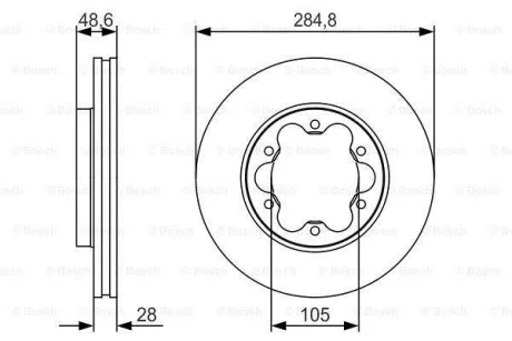 Диск гальмівний BOSCH 0 986 479 R27