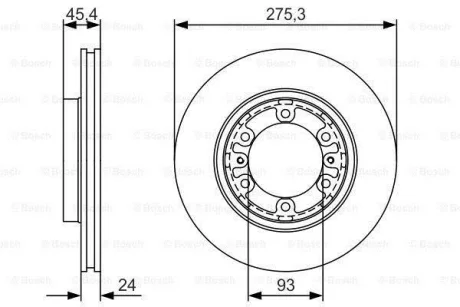 Диск гальмiвний переднiй BOSCH 0986479R40
