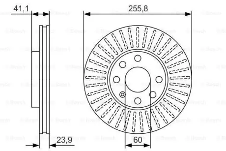 Диск гальмівний OPEL Astra G/Vectra \'\'F PR2 ="" BOSCH 0986479R76