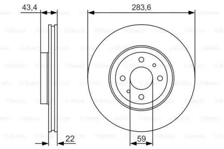 Диск гальмівний ALFA ROMEO/CITROEN/FIAT/LANCIA/PEUGEOT \'\'F \'\'92>> PR2 ="" BOSCH 0986479S01