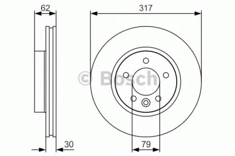 Гальмівний диск BOSCH 0986479S25