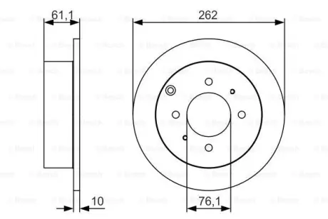 Диск гальмівний PR2 HYUNDAI/KIA Matrix/Sonata/Magentis "R "98-05 ="" BOSCH 0986479S68
