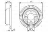 Диск гальмівний DODGE/HYUNDAI H100/H-1 \'\'R \'\'2,5 \'\'08>> ="" BOSCH 0986479U29 (фото 1)