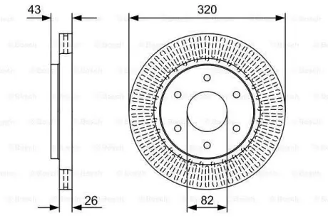 Диск гальмівний NISSAN/INFINITI Armada/Titan/QX56 \'\'F \'\'4,5-5,6 \'\'03>> ="" BOSCH 0986479W45
