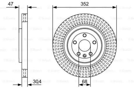 Диск гальмівний FORD Explorer (USA) \'\'F \'\'11>> - кратн. 1 шт ="" BOSCH 0986479W53