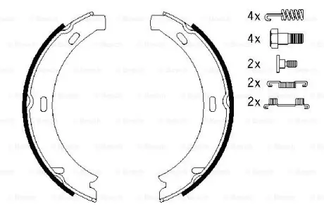 Колодки гальмівні барабан MB E-Class (W210,S210) -03 -\' ="" BOSCH 0986487584