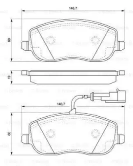 Комплект гальмівних колодок 0 986 494 068 BOSCH 0986494068