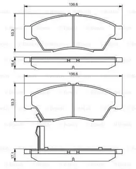 Гальмівні колодки дискові ROBERT BOSCH 0986494238