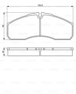 Колодки гальмівні MERCEDES/IVECO Sprinter/Vario/Iveco "F "01-06 ="" BOSCH 0986494266