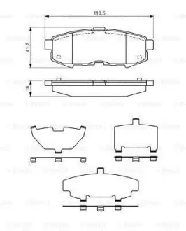 Гальмівні колодки дискові ROBERT BOSCH 0986494319
