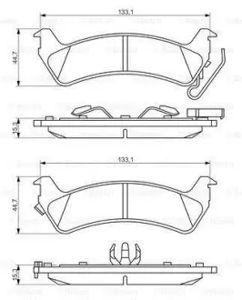 Гальмівні колодки дискові ROBERT BOSCH 0986494348