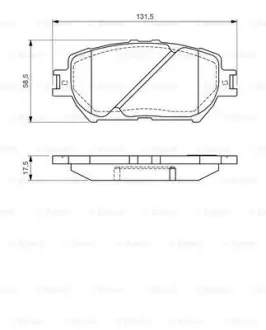 Колодки гальмівні (передні) Toyota Camry 90-02/Corolla 87-02/Rav4 94-00 BOSCH 0 986 494 363