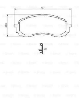A_Колодки гальмівні дискові SUBARU Impreza 1,5-1,6 00-07 ="" BOSCH 0986494373