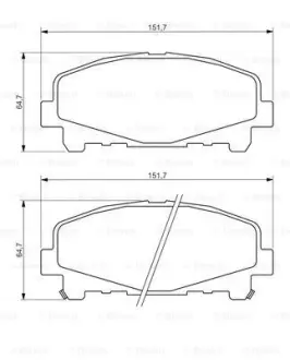 Колодки гальмівні дискові HONDA Accord 2,2D-2,4 08- ="" BOSCH 0986494382