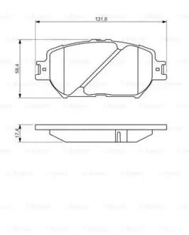 Колодки гальмівні LEXUS GS300 "F "05-11 ="" BOSCH 0986494418