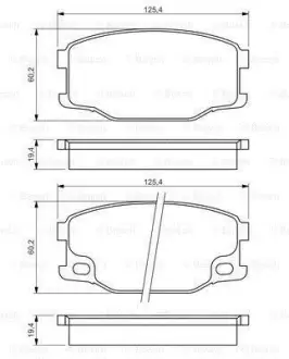 Комплект гальмівних колодок 0 986 494 442 BOSCH 0986494442