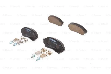 Комплект гальмівних колодок передн, MAZDA 323 F VI, 323 S VI 1.3-1.6 09.98-05.04 0 986 494 616 BOSCH 0986494616